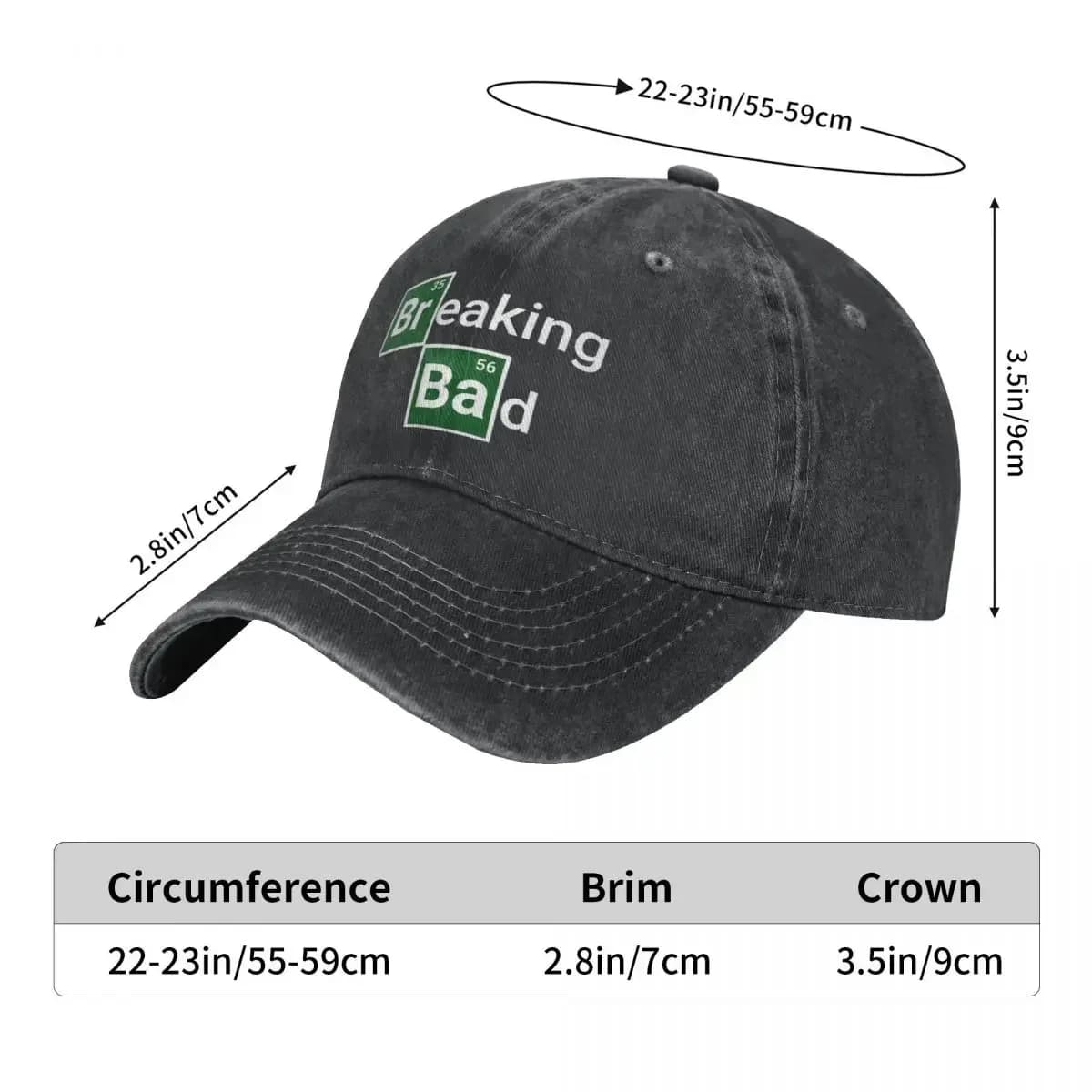 Casquette baseball Breaking Bad pêche camping été ajustable unisexe snapback tendance TV show