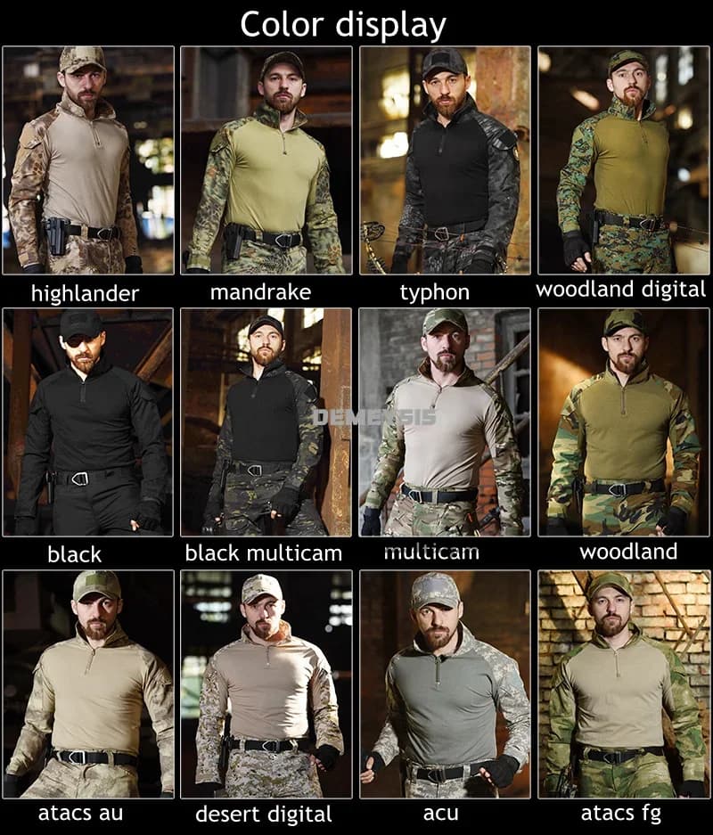 Uniforme tactique camouflage homme femme pêche airsoft pantalon cargo avec protections coudes genoux