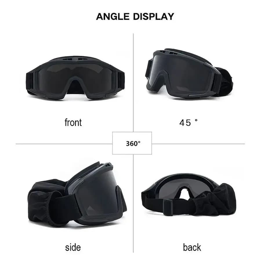 Lunettes tactiques anti-explosion pour paintball, airsoft et pêche extrême - Protection anti-impact