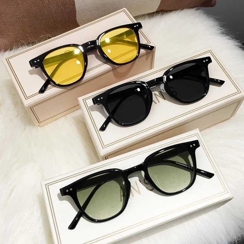 Lunettes de soleil vintage carrées luxe pour pêche - Hommes et femmes élégants