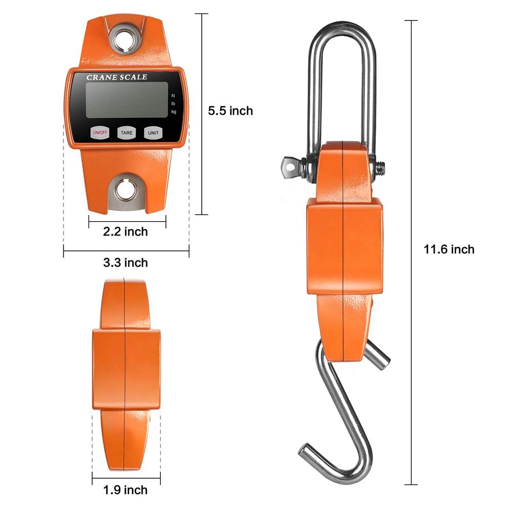 Balance numérique robuste 300kg pour pêche et chasse - Boîtier aluminium avec crochets professionnels