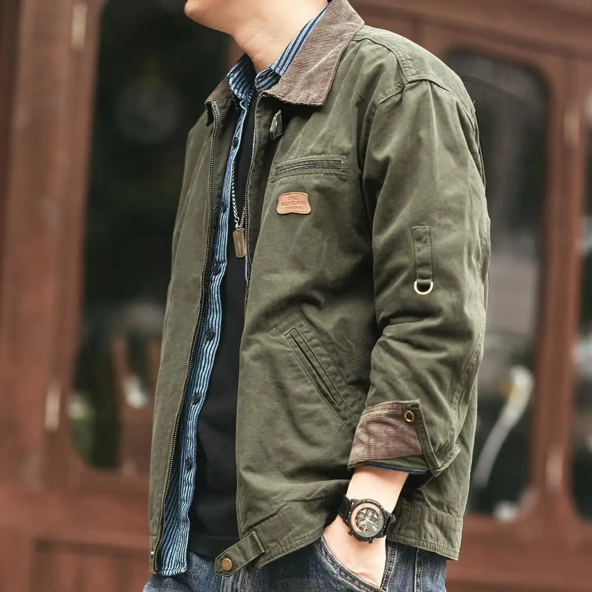 Veste rétro pêche américaine - Style vintage pour pêcheurs recherchant authenticité et robustesse