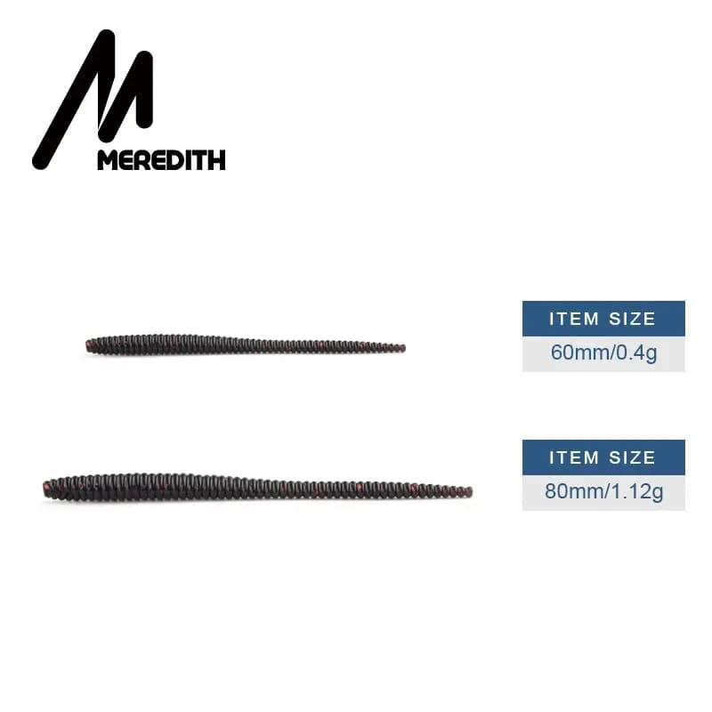 Leurres souples MEREDITH 60mm 80mm à descente lente - vers artificiels pour truite et pêche en mer