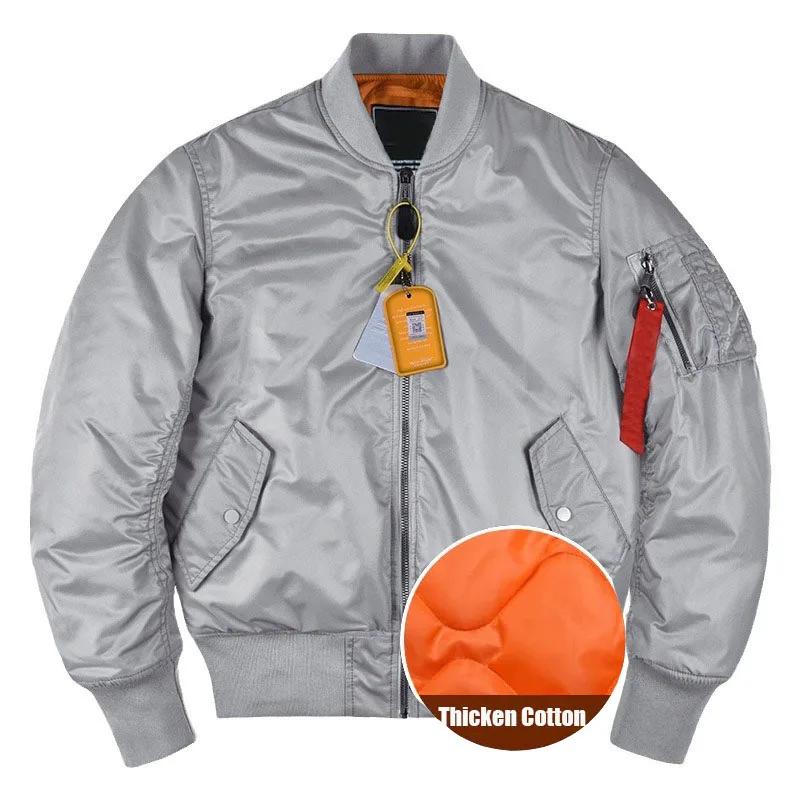 Veste MA1 bomber pour pêche hivernale - Ouate épaisse - Automne hiver - Homme