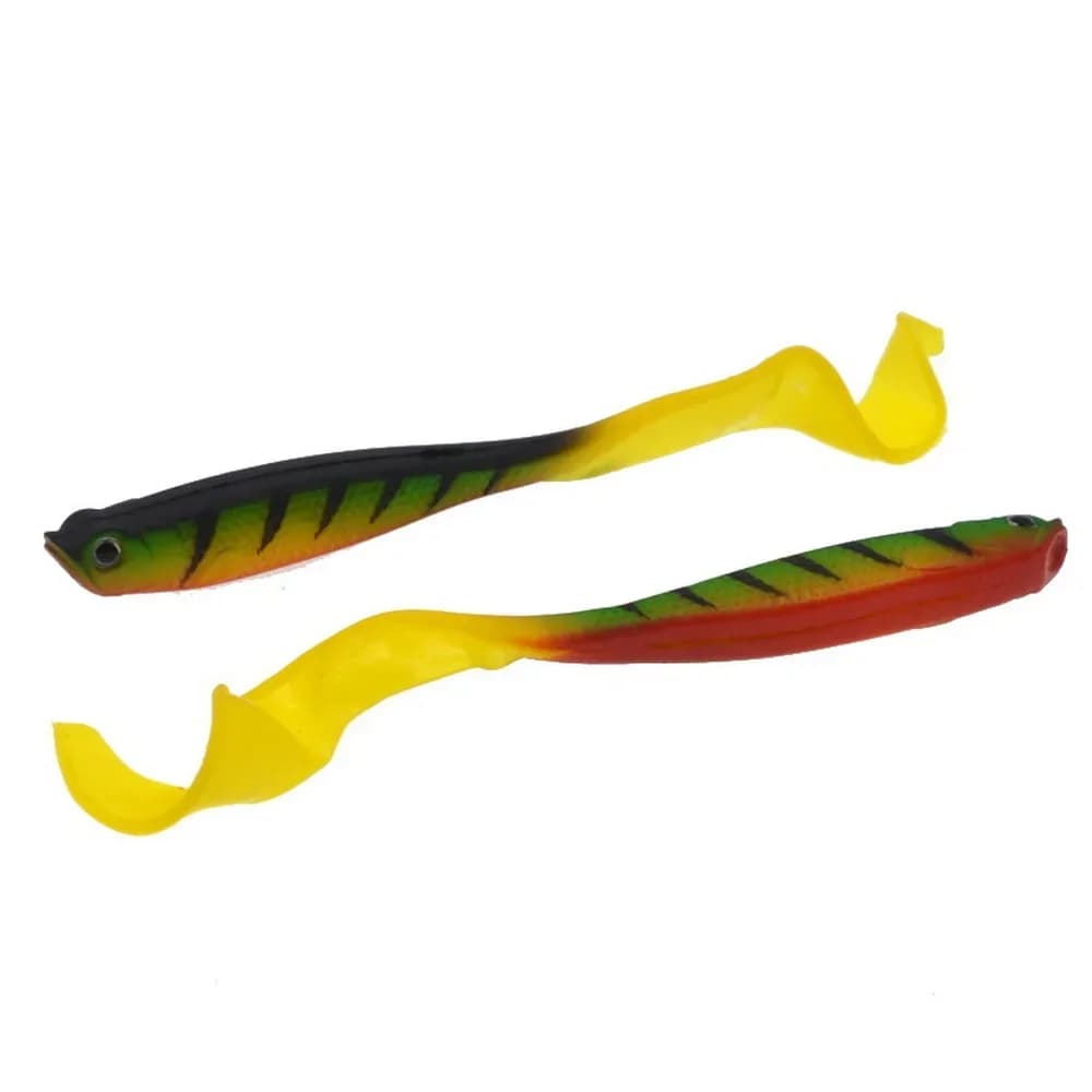 Leurre Souple Silicone Shad 125mm 5.5g avec Queue en T pour la Pêche du Brochet et