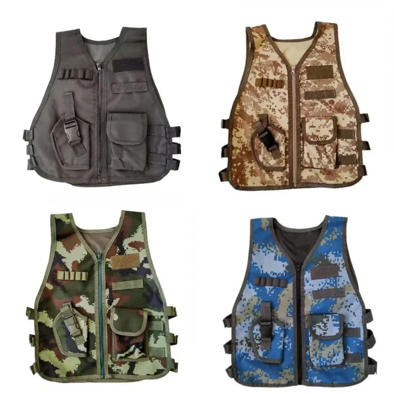 Veste tactique camouflage pour enfants - Tenue de jeu CS et pêche pour garçons et filles