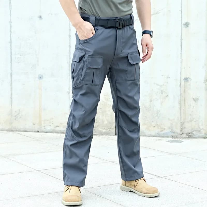 Pantalon cargo tactique homme multi-poches résistant pour pêche, randonnée et activités outdoor