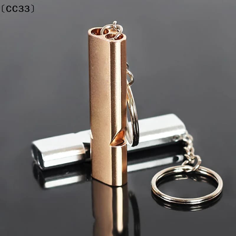 Sifflet de survie aluminium double tube haute fréquence pour randonnée camping pêche en France