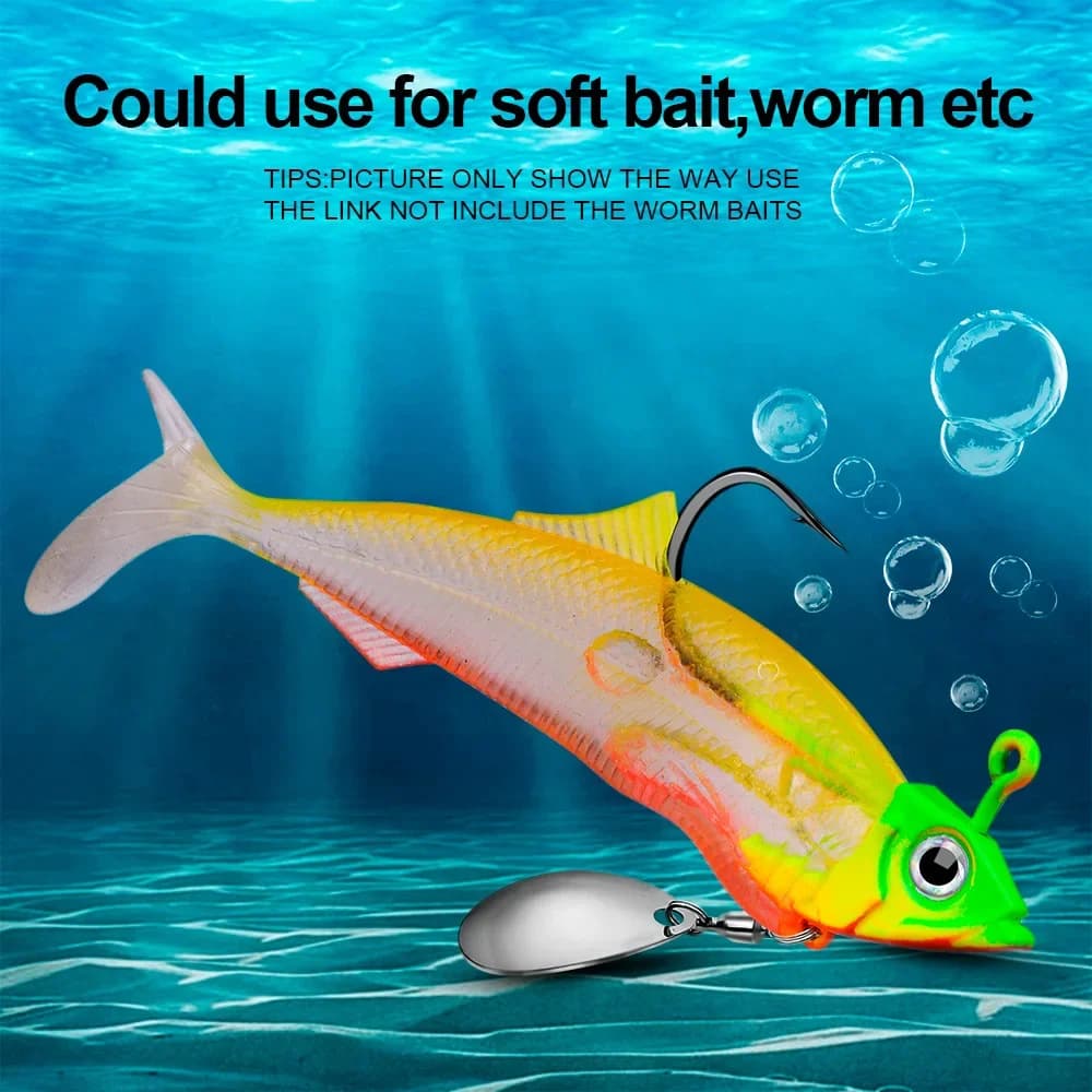 5 têtes plombées jig haute performance 7g à 15g pour vers souples wobblers pêche