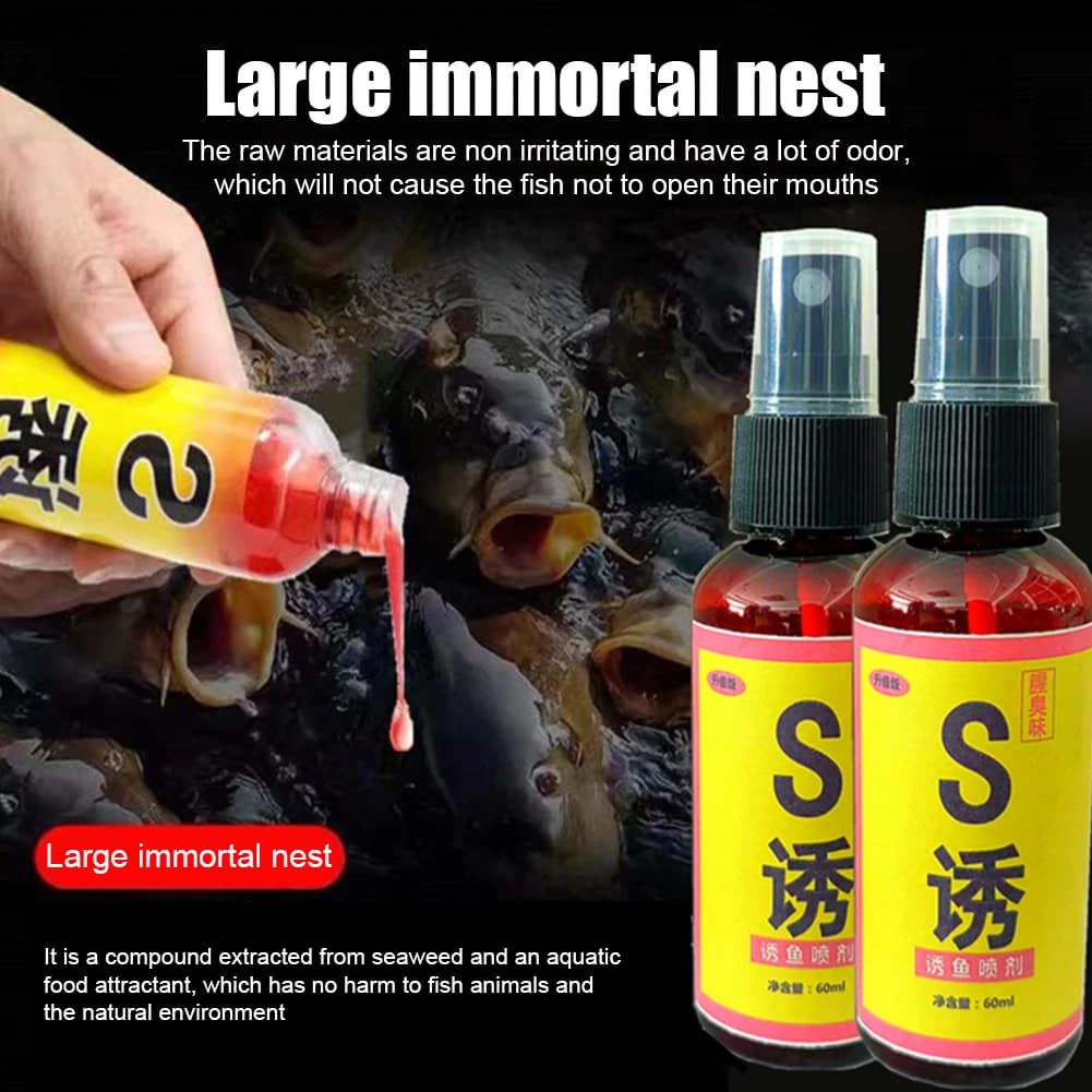 Appât liquide carpe et carassin crucian, additif 60ml pour amorçage et pêche au coup