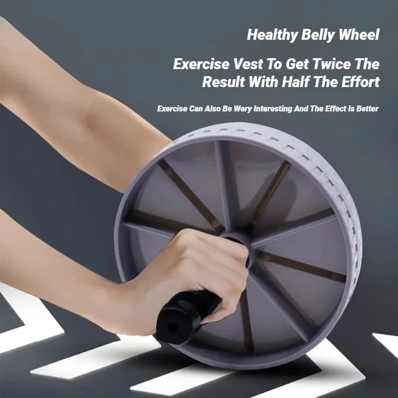 Roue abdominale silencieuse pour abdominaux - Exercice maison efficace pour ventre plat et taille fine