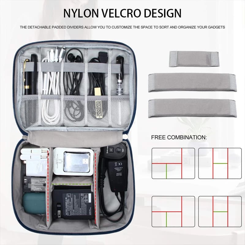 Sac de rangement étanche pour câbles et chargeurs électroniques - Transport portable et organisé