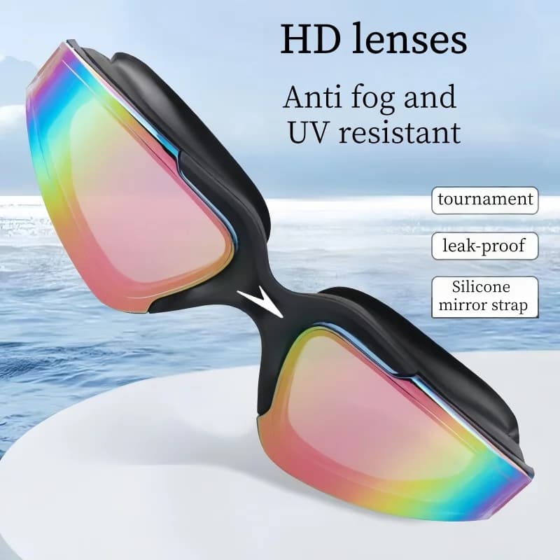 Lunettes de natation professionnelles Speedo anti-buée avec bouchons d'oreilles - Protection UV étanche