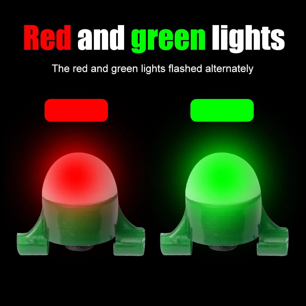 Alarme de touche LED 1-5 pièces pour pêche de nuit - Détecteur de pointe de canne résistant à la compression