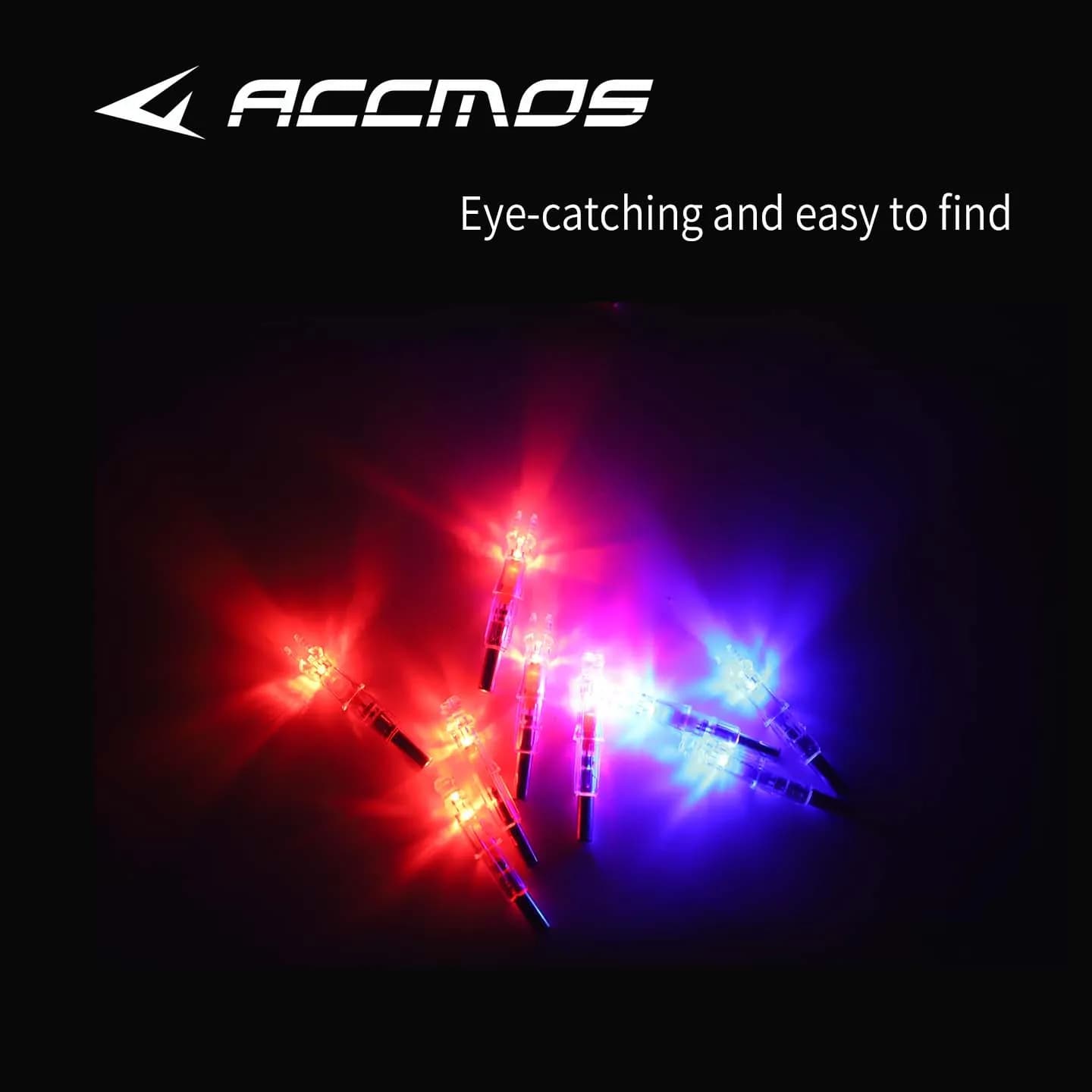 Encoches LED 12pcs multi-couleurs pour fûts 4.2/5.2/6.2mm - accessoire chasse pêche nocturne