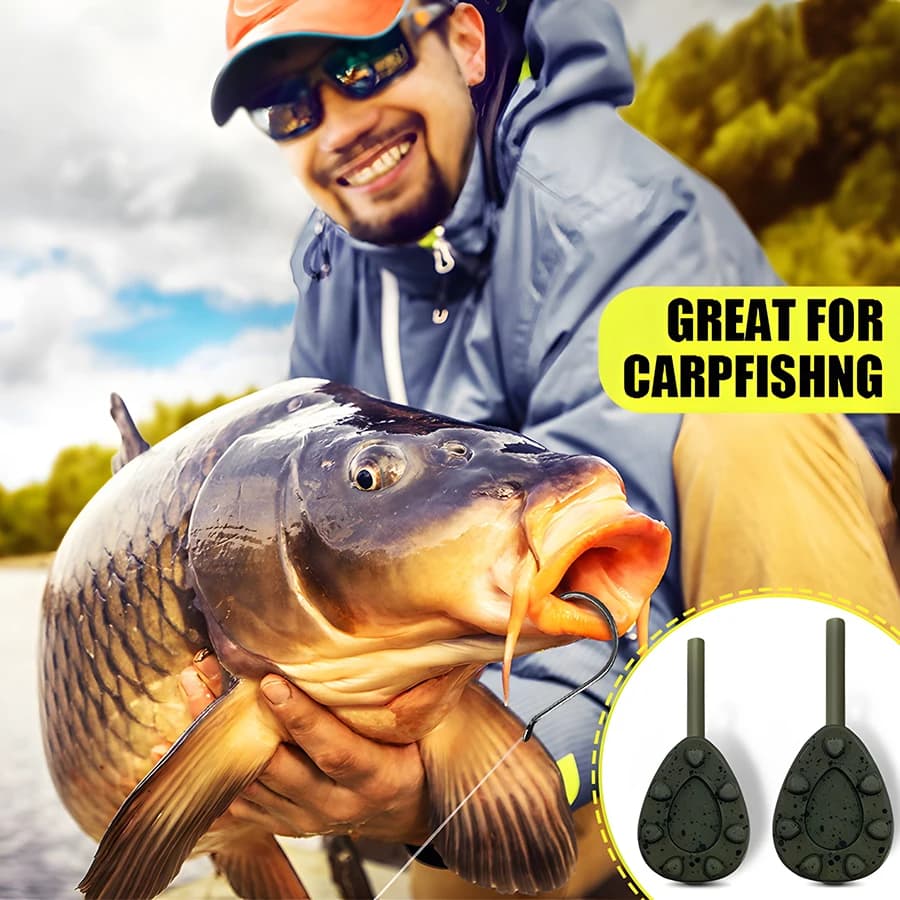 Plombs de pêche carpe en plomb disponibles en 56g/71g/85g/99g/113g pour eau douce et mer