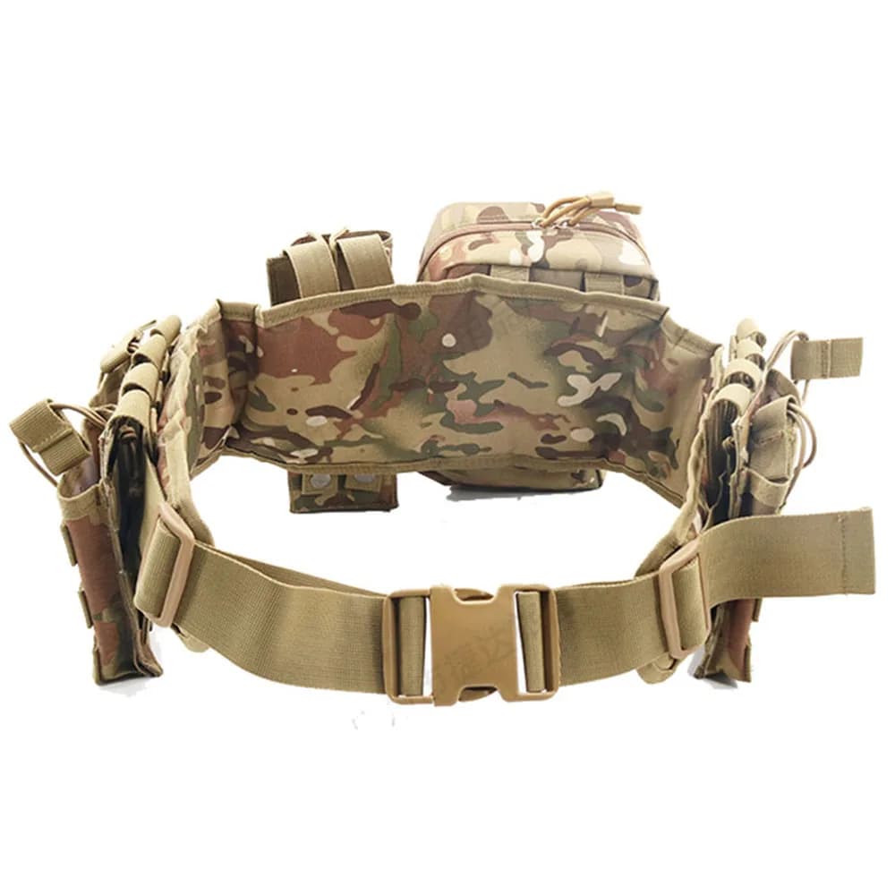 Ceinture tactique Molle Outdoor Hunting Battle Belt Sets avec accessoires pour pêche et randonnée