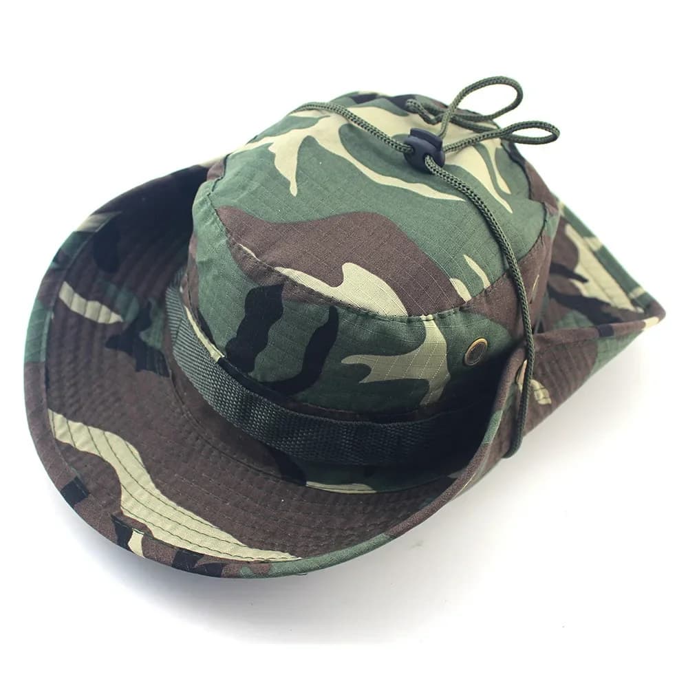 Chapeau tactique camouflage 60CM pêche randonnée - Protection solaire complète activités extérieures
