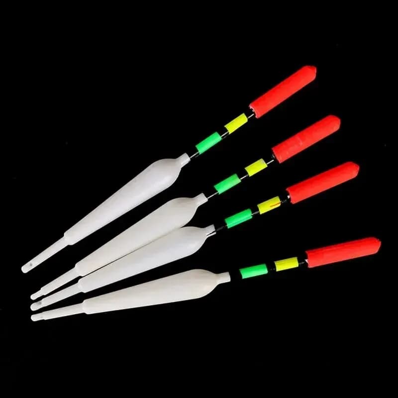 Flotteur de pêche vertical lumineux 15 pièces pour la carpe, appât multifonction avec bâton phosphorescent
