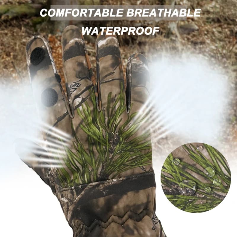 Gants de chasse pêche doigts complets ou découverts camouflage hiver tir à l'arc accessoires