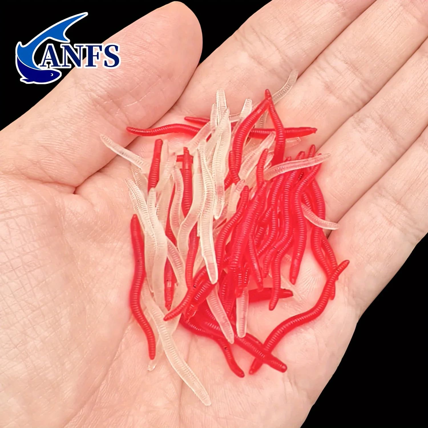 150 vers artificiels bio-mimétiques ANFS - Leurres souples pour pêche eau douce et mer - Set complet