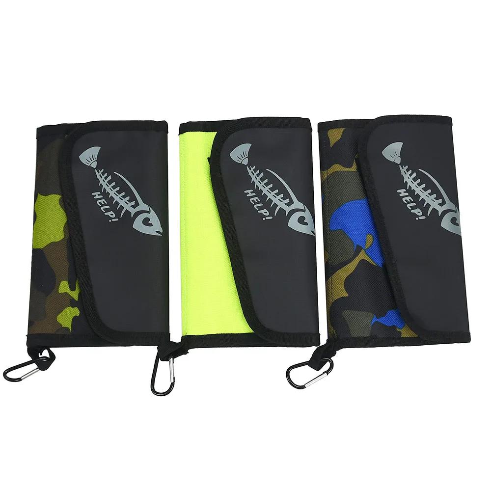 Sac de rangement leurres souples PVC compartimenté étanche pour pêche accessoires