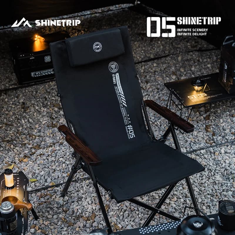 Chaise pliante ShineTrip 05 Series pour pêche, camping, bureau et pique-nique - Réglable et portable