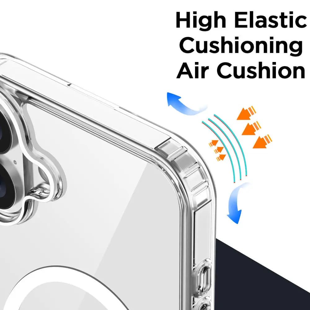 Original Magnetic Transparent Phone Case For iPhone 17 Air 16 15 14 13 12 11 Pro