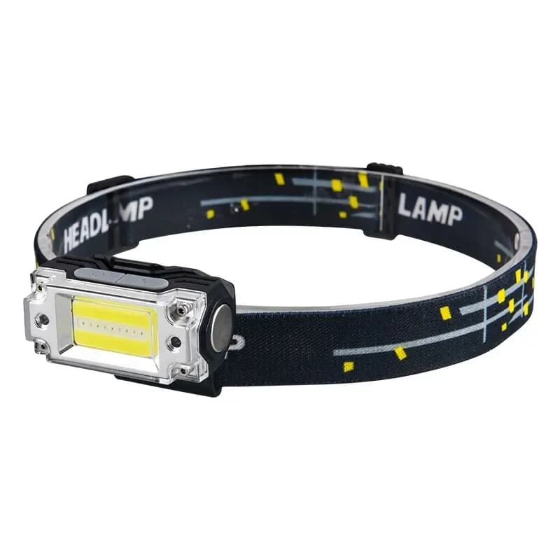 Lampe frontale pêche mini double COB avec capteur 5 modes clip pour casquette éclairage induction