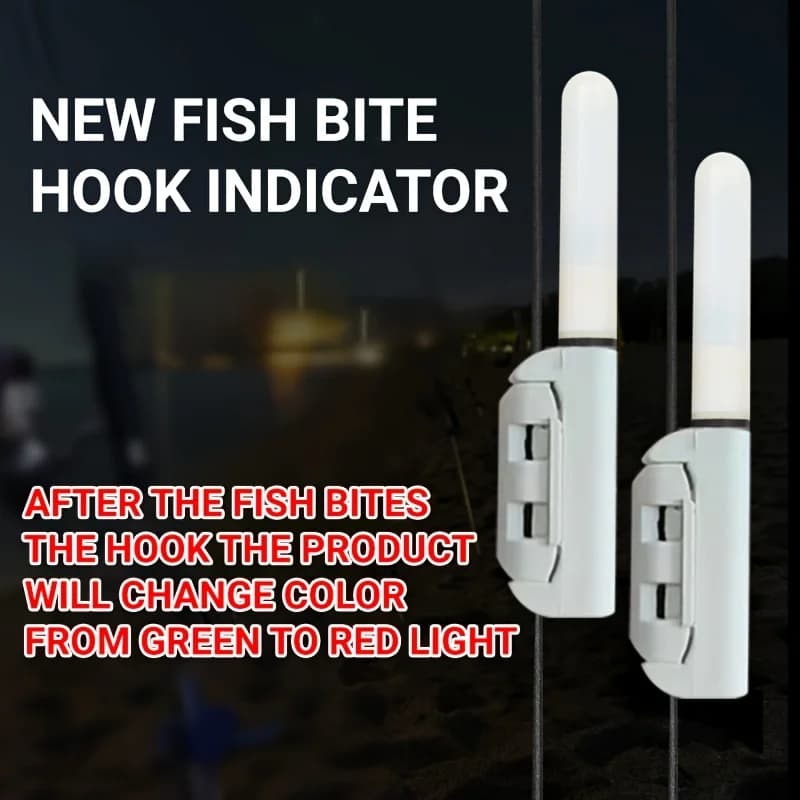 5 indicateurs de touche à pointe luminescente changeant de couleur pour pêche en mer sans pile