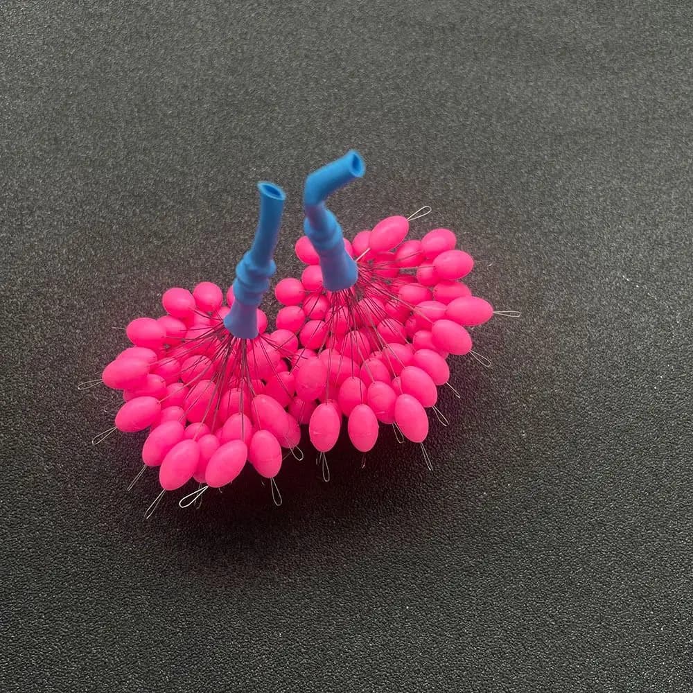 Lot de 50 bouchons flotteurs pêche cylindriques transparents, stoppers caoutchouc pour ligne S et L, accessoires espace haricot