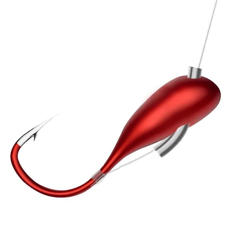 Hameçons vers rouges 10/20/30 pièces tête renversée réaliste pour carpes tailles 0.1#-0.8# appâts naturels