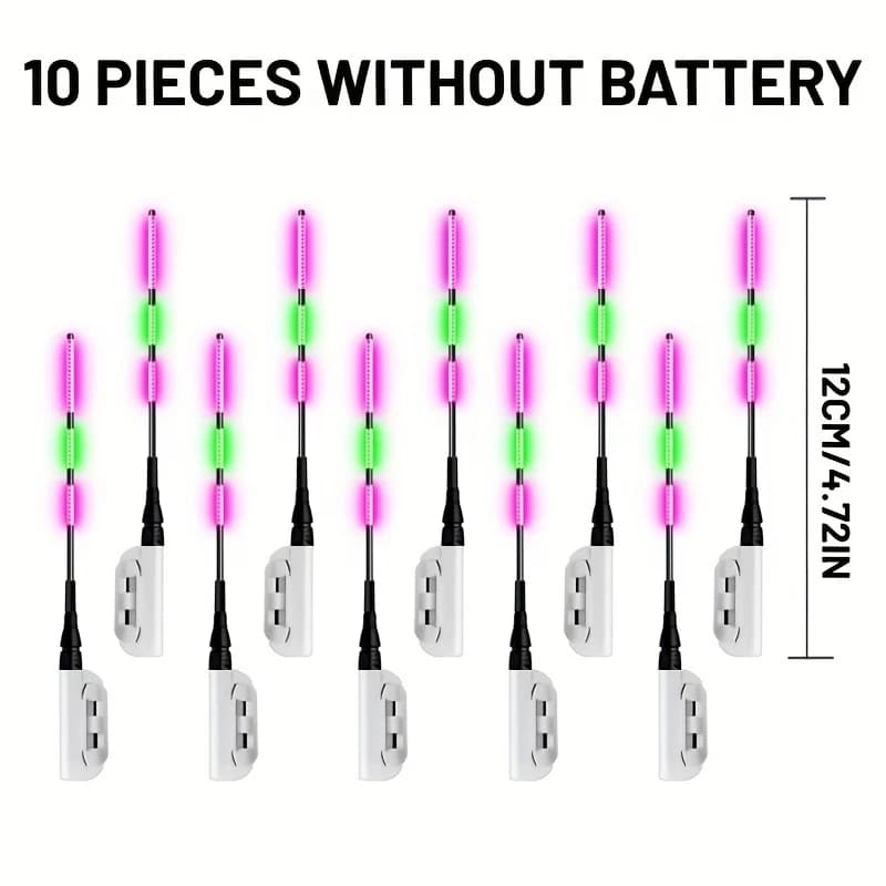 10 indicateurs de touche lumineux pêche rivage - Haute visibilité protection lumière douce longue portée