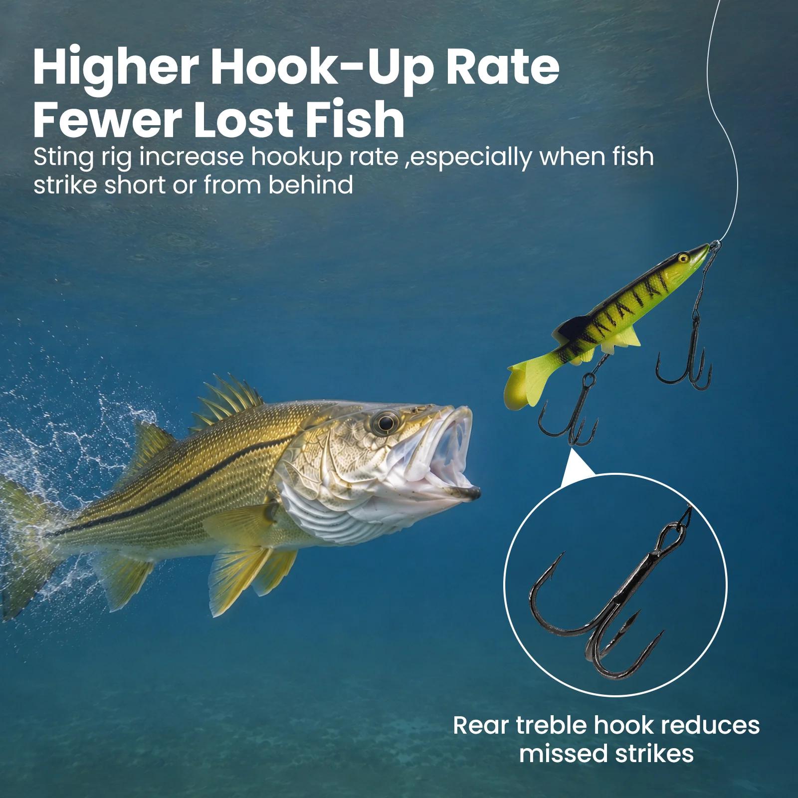 Hameçons Stinger Rig en acier à haute teneur en carbone pour pêche de brochet et autres poissons de lac et mer ocasions spéciales pêche sportive et loisirs