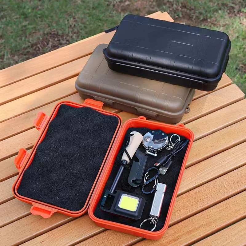 Boîte de survie EDC étanche et antichoc extra large - Coffre de rangement pour équipement outdoor