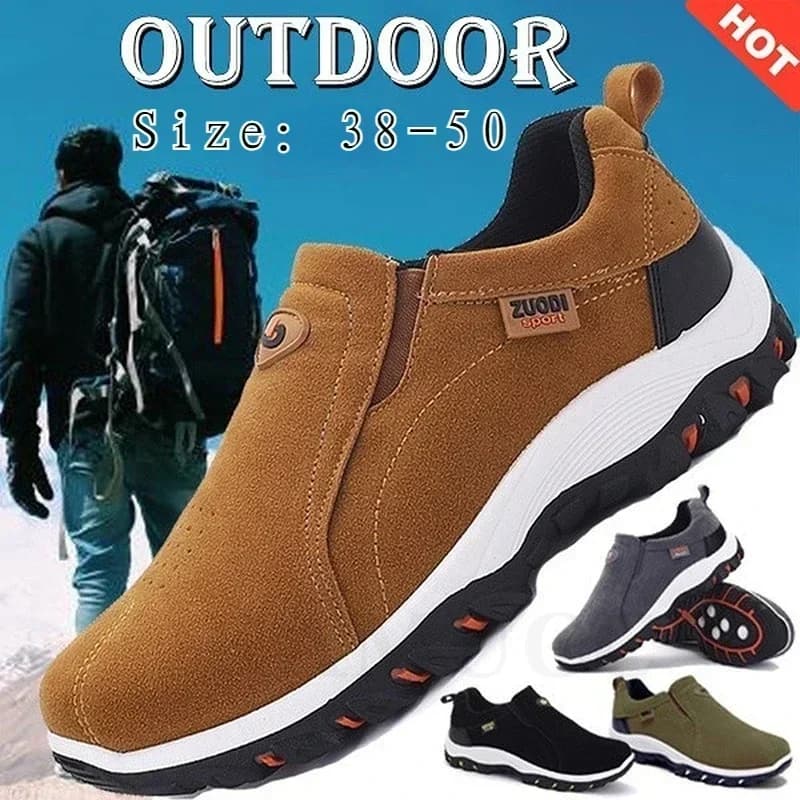 Chaussures randonnée pêche homme grandes tailles - Rando camping course léger antidérapant