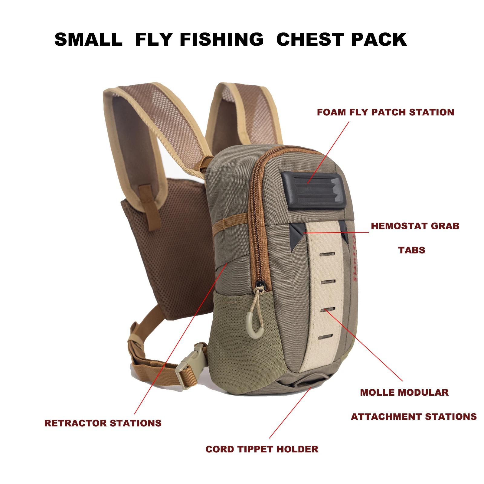 Sac de poitrine ultraléger pour pêche à la mouche - Poche micro pour pêche à la truite et petite pêche