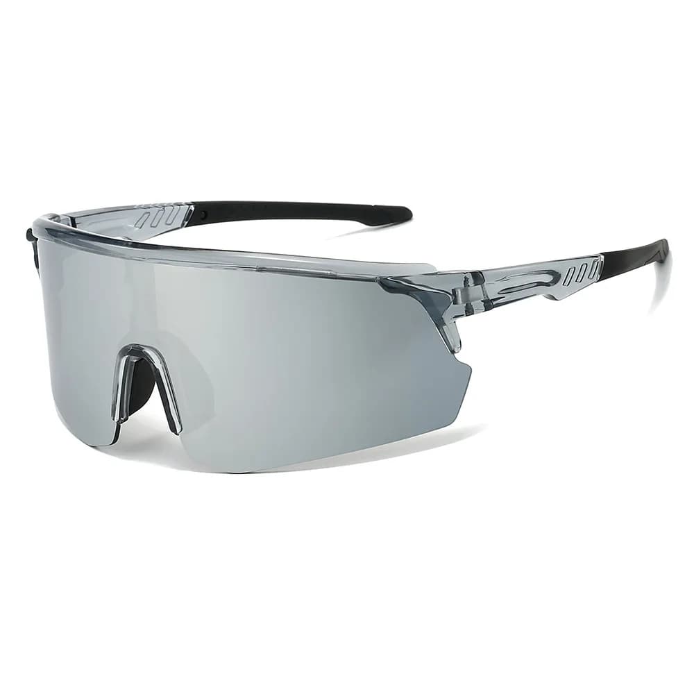 Lunettes de sport surdimensionnées miroir pour vélo et pêche - protection UV totale et style tendance