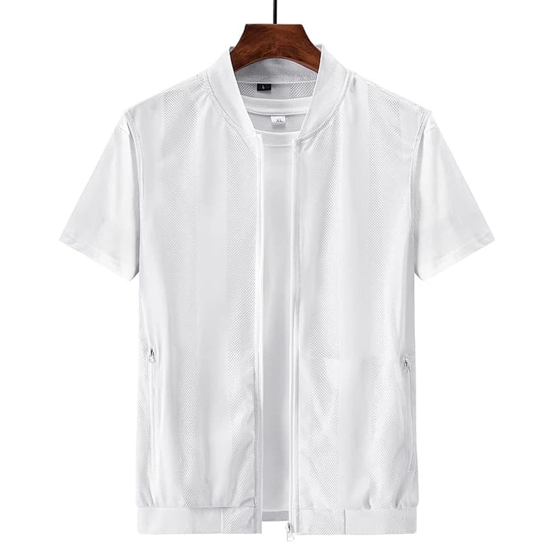 Veste d'été homme en mesh respirant pour la pêche et les loisirs en plein air