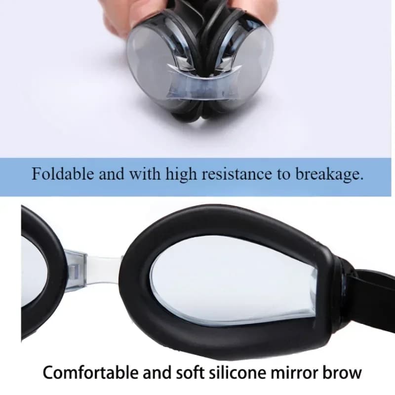 Lunettes de natation enfants 4-14 ans avec verres correcteurs et spray anti-buée - Sécurité et confort