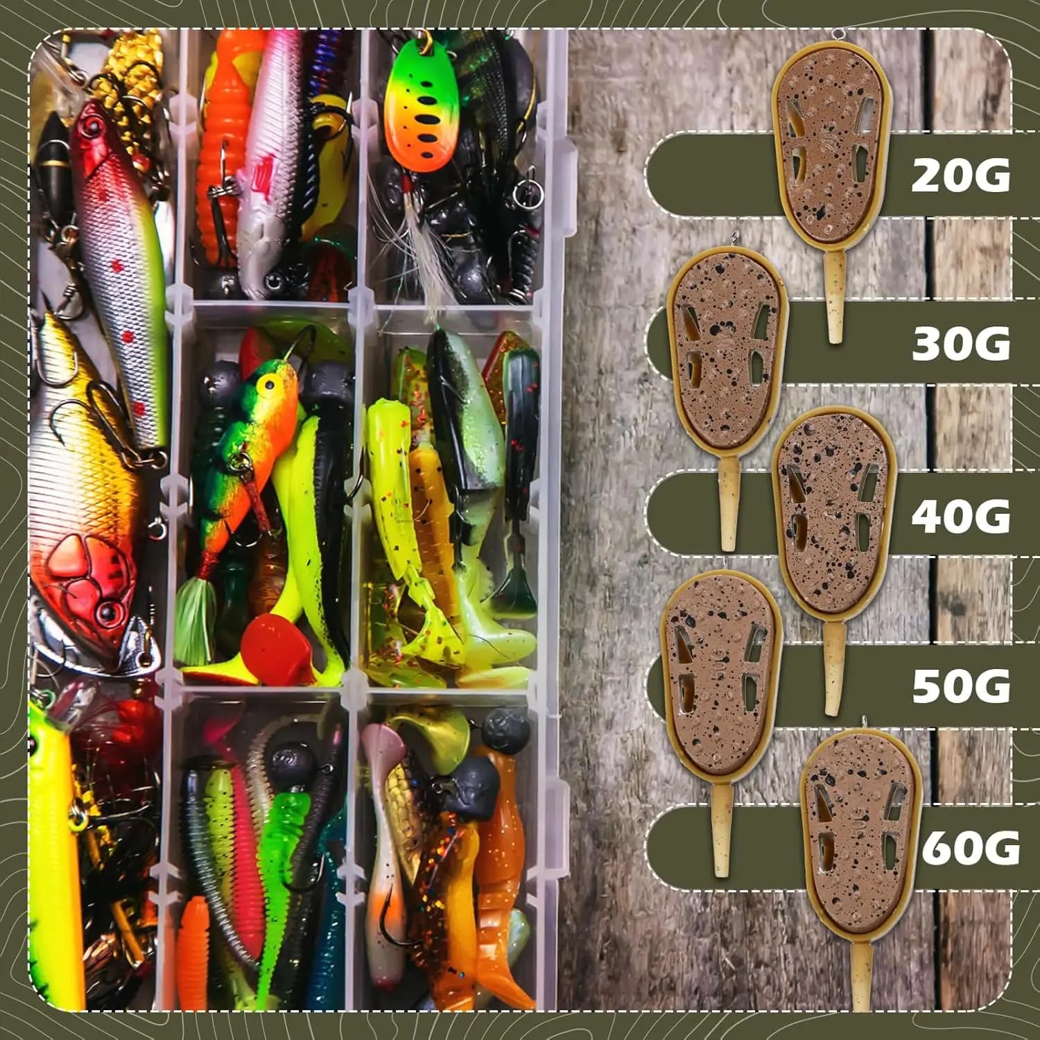 Feeders Méthode Carpe 2 à 6 Pièces, Moule à Libération Rapide 20g à 60g | Accessoires Pêche