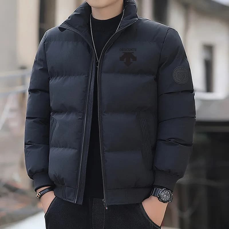 Veste matelassée homme logo tête de tigre 2026 - Parker court et épais pour pêche hivernale fashion