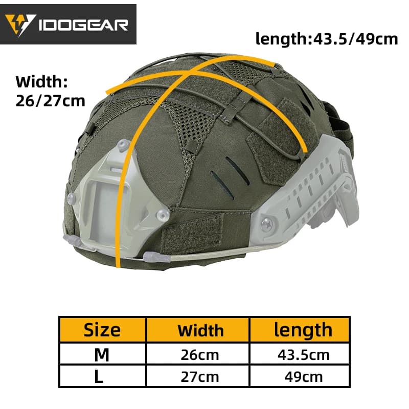 Couvre-casque IDOGEAR NVG 3813 pour pêche nocturne - Protection étanche et compartiment batterie