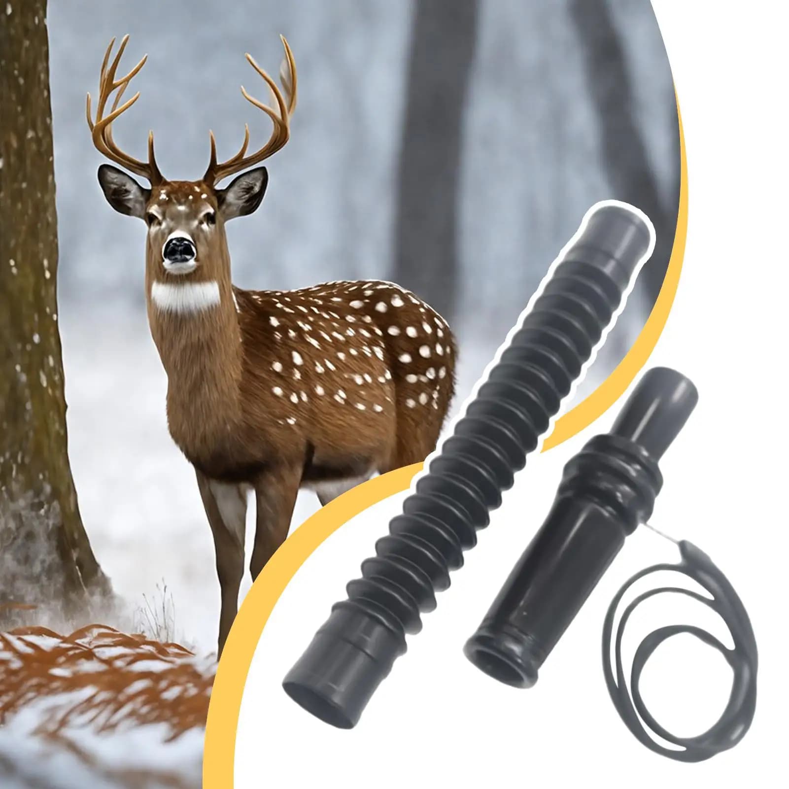 Sifflet appât cerf bionique portable - Appel réglable mâle/femelle/faon pour chasseurs