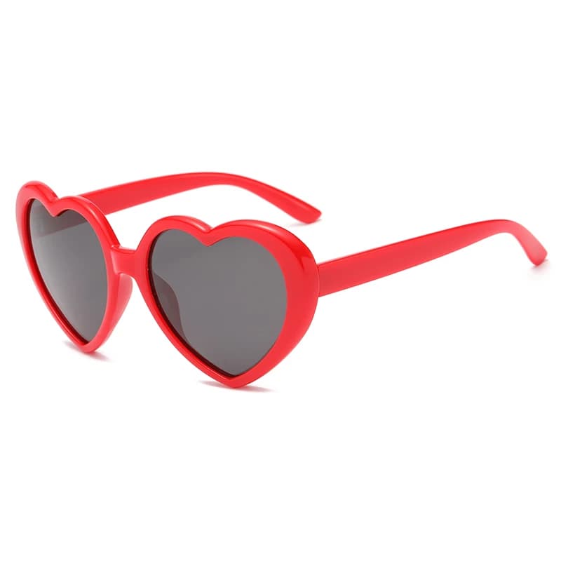 Lunettes de soleil polarisées cœur pêche UV400 - Design arc-en-ciel pour pêche en lac colorée