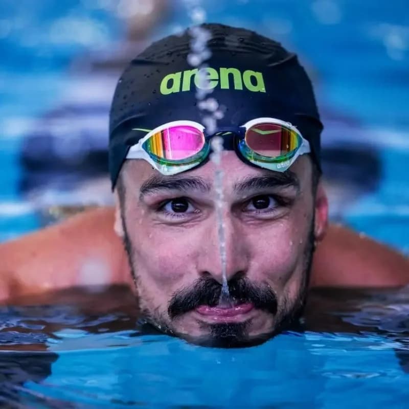 Lunettes de natation adulte HD étanches anti-buée électroplaquées cadre racing professionnel