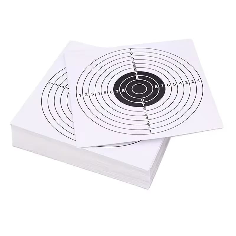 50 cibles papier blanches 5.5 pouces pour piège à plombs - Cibles pratique tir air comprimé