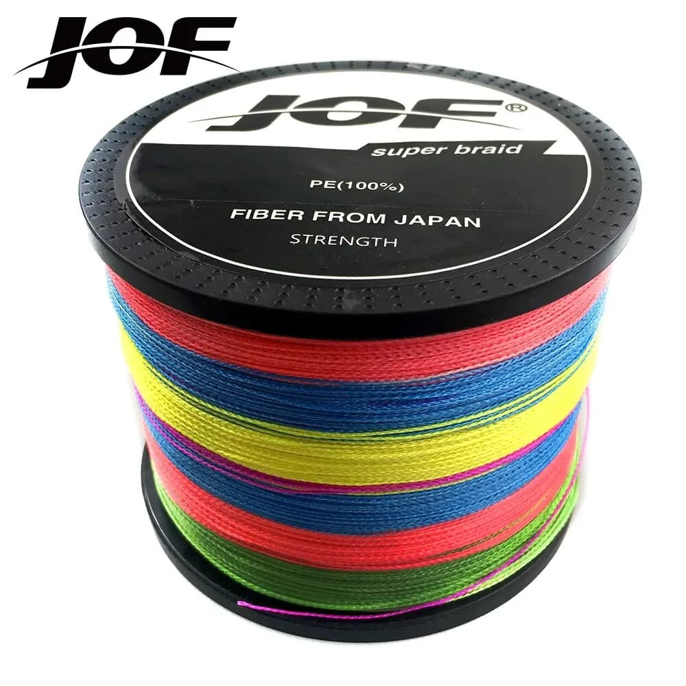 Ligne de pêche japonaise JOF multifilament 4 brins pour la carpe, disponible en 300m, 500m et 1000m