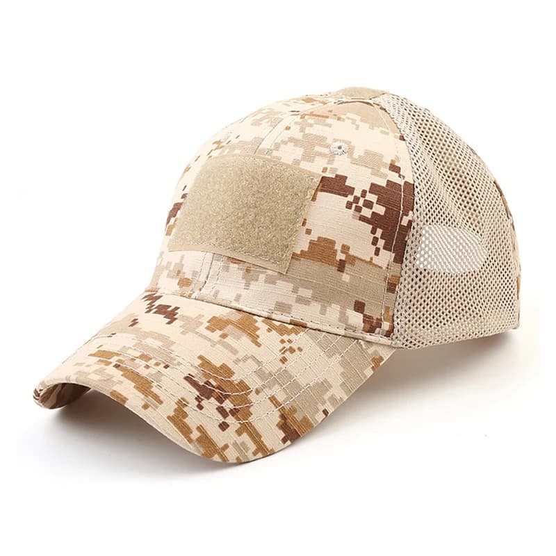 Casquette armée tactique pêche mesh - Snapback camouflage airsoft militaire chasse randonnée homme