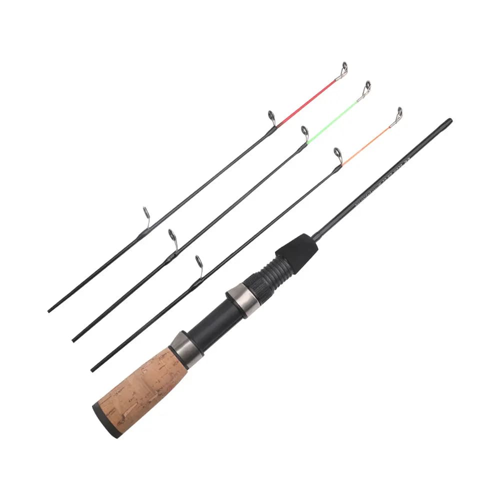 Canne pêche glace télescopique 3 pointes portable mini - Matériel pêche hiver léger compact